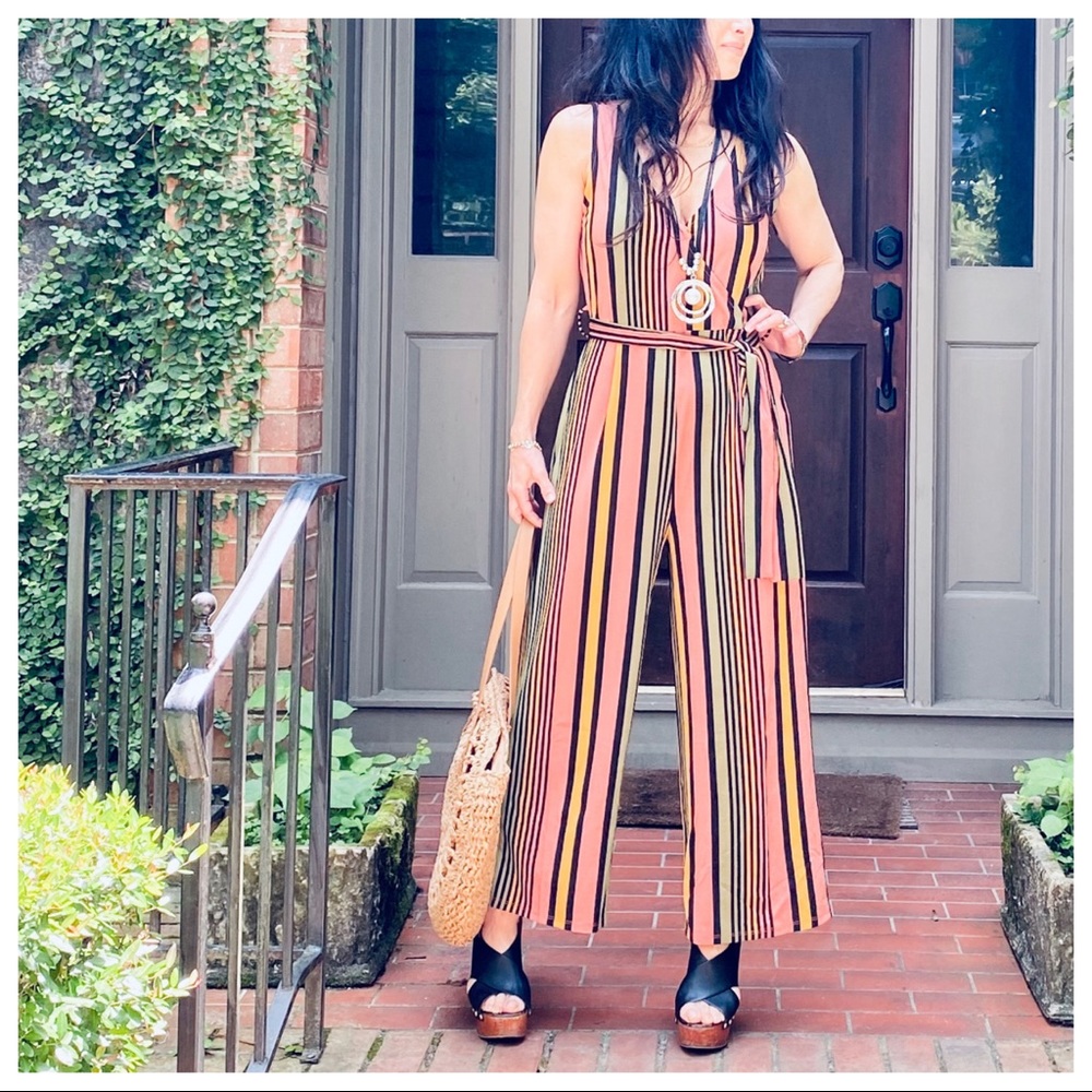 MOST FABULOUS STRIPED TANK ANKLE JUMPSUIT - Picture 8 of 9
